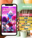 Trolls Invitation with Photo | Video Invite | Instant Download
