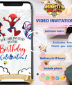 Spidey Invite with Photo | Video Invitation | Instant Download