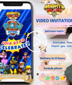 Mighty Pups Paw Patrol Invitation | Photo Video Invite | DIY or Done-For-You