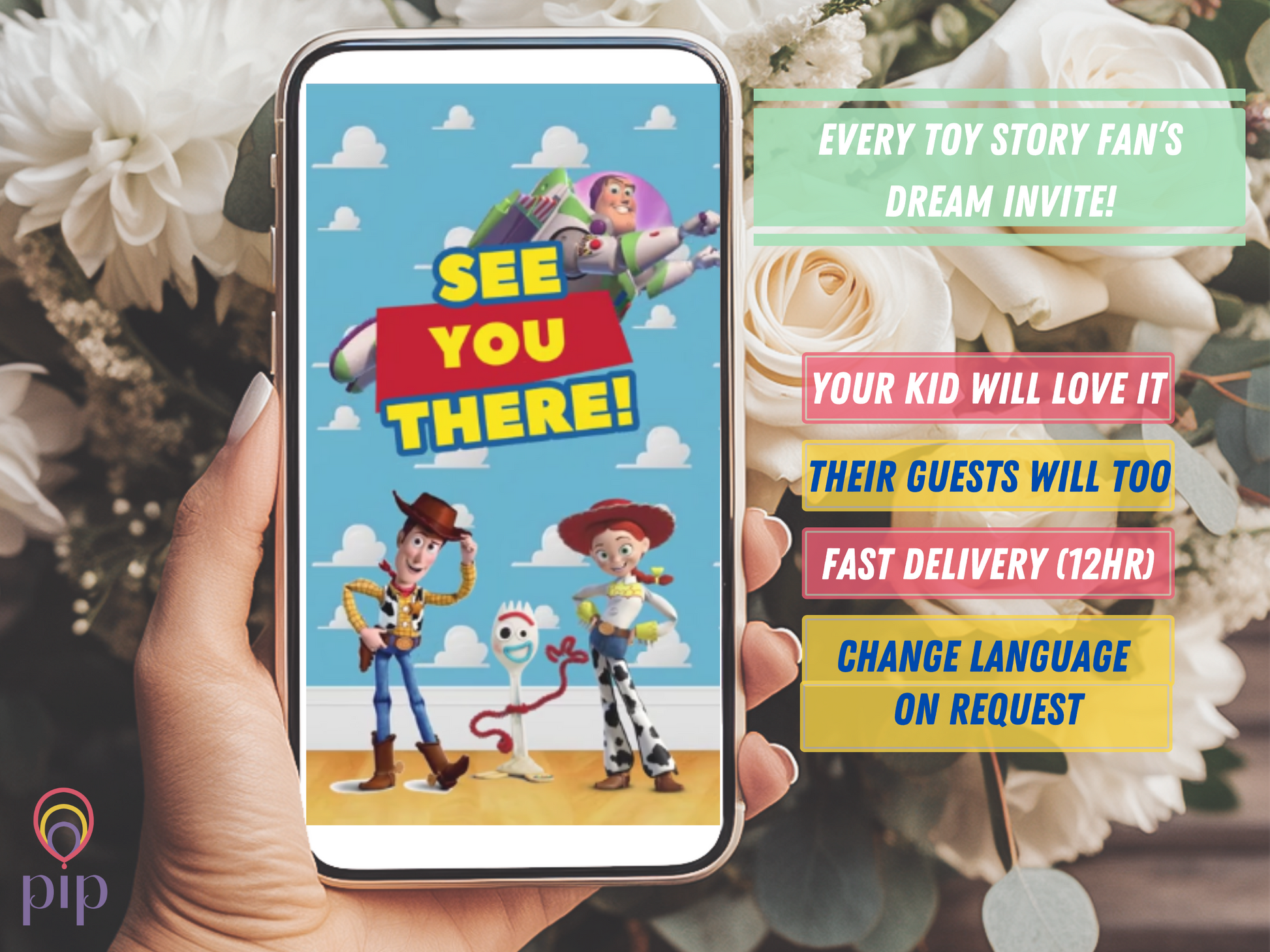 Toy Story Invitation with Photo | Video Invite | Instant Download