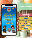 Paw Patrol Invitation | Photo Video Invite | DIY or Done-For-You