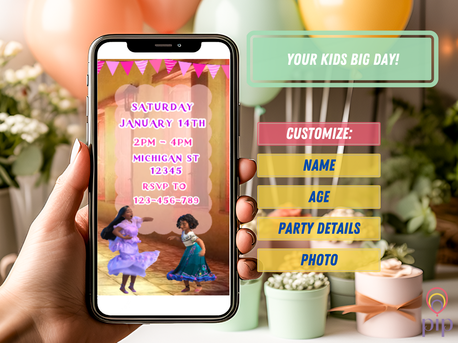 Encanto Invitation with Photo | Video Invite | Instant Download