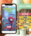 Spin Invitation with Photo | Video Invite | Instant Download