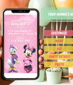 Minnie Mouse Invitation with Photo | Video Invite | Instant Download
