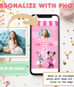 Minnie Mouse Invitation with Photo | Video Invite | Instant Download