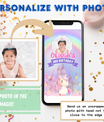 Unicorn Invitation with Photo | Video Invite | Instant Download
