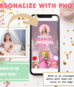 Princess Peach Invitation with Photo | Video Invite | Instant Download