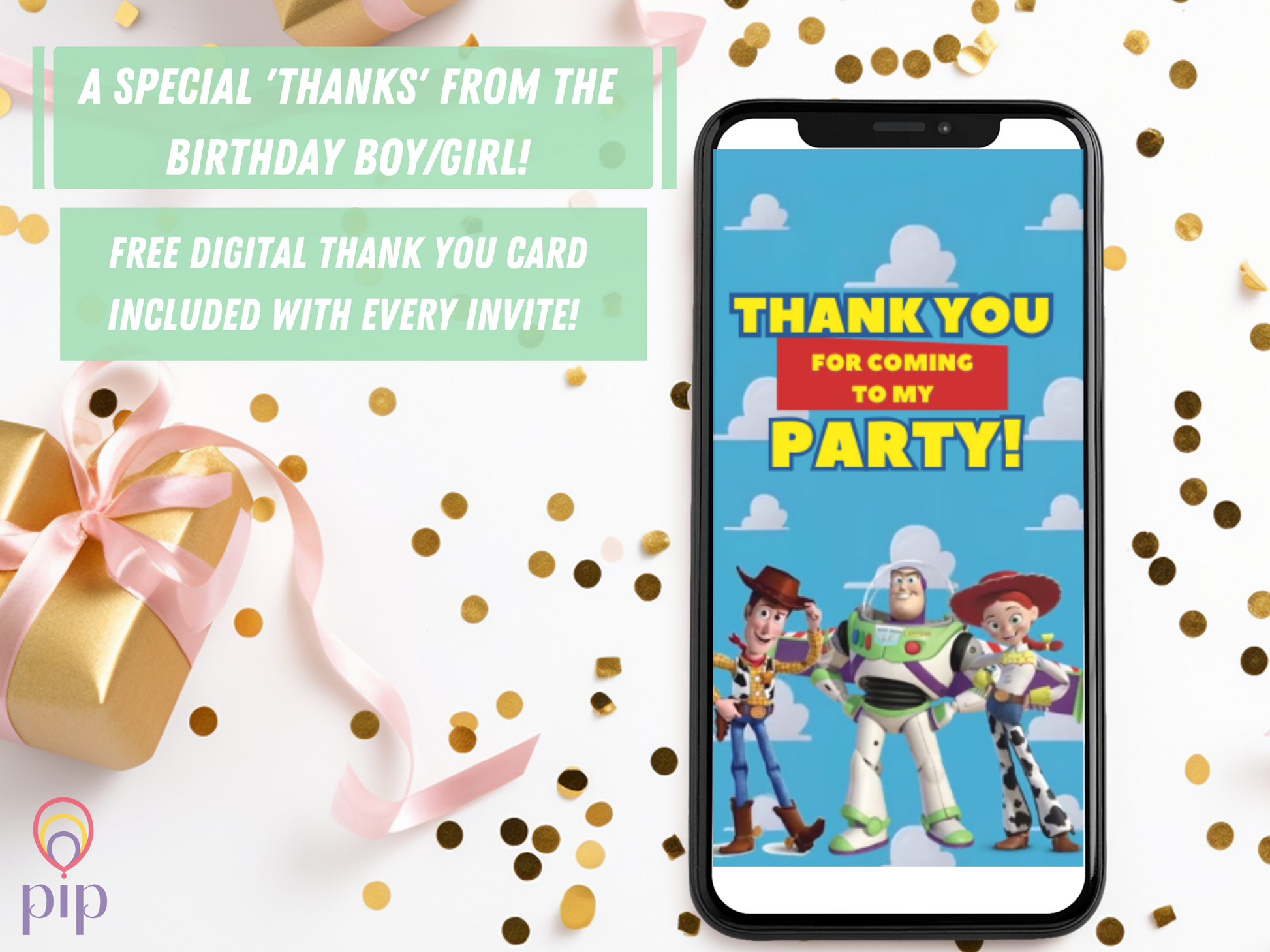 Toy Story Invitation with Photo | Video Invite | Instant Download