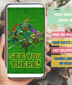 Ninja Turtles Invitation with Photo | Video Invite | Instant Download