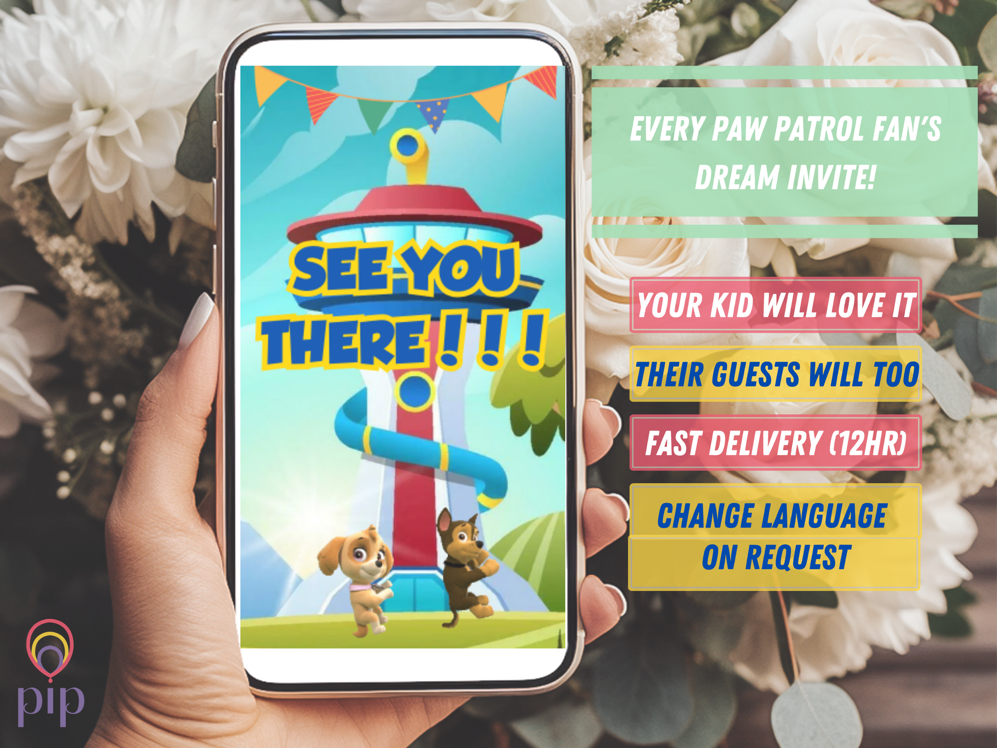 Paw Patrol Invitation | Photo Video Invite | DIY or Done-For-You