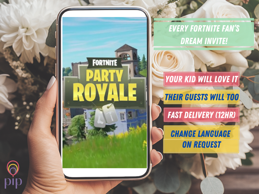 Fortnite Invitation with Photo | Video Invite | Birthday | Instant Download