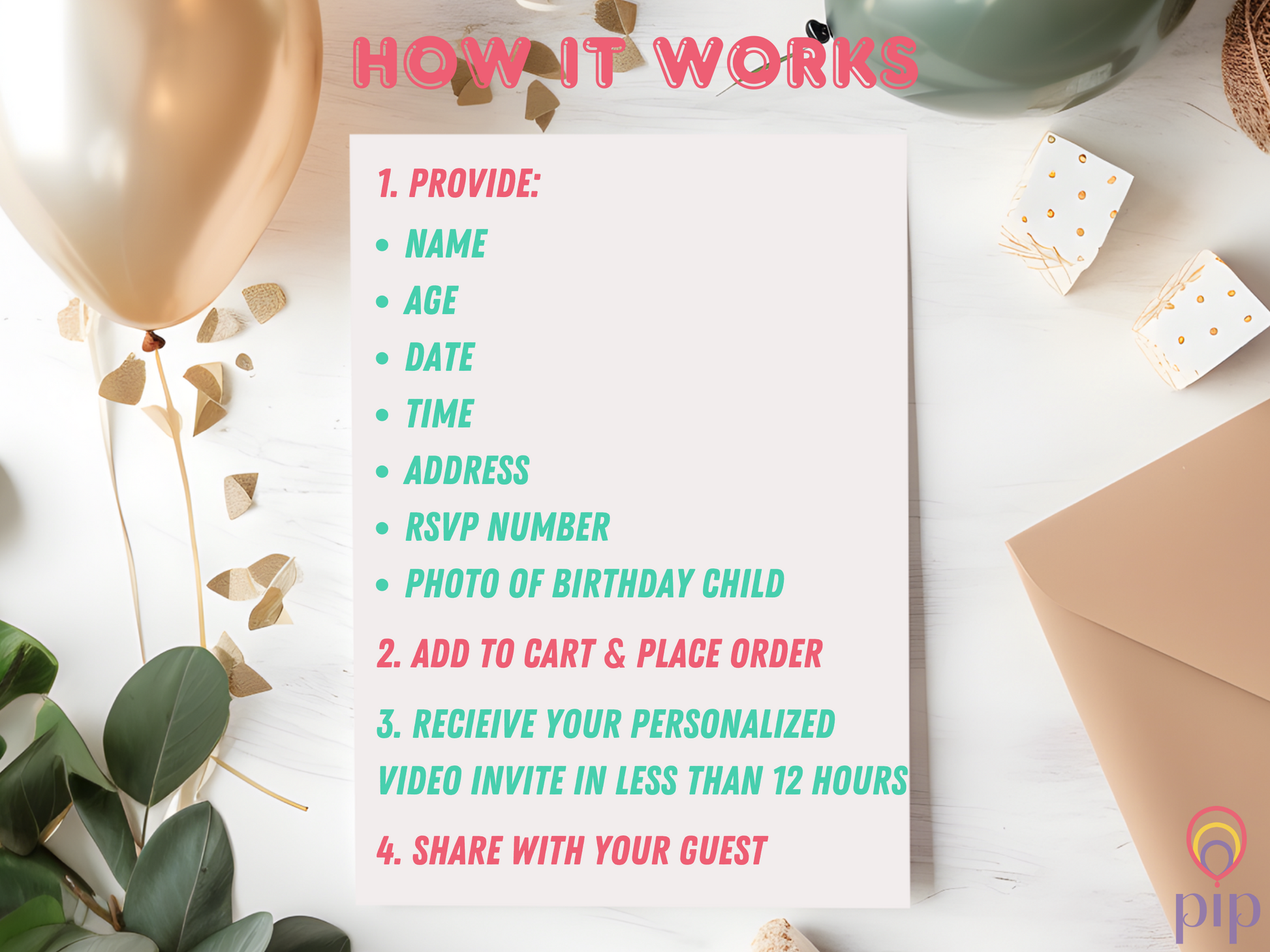 Mermaid Invitation with Photo | Video Invite | Instant Download