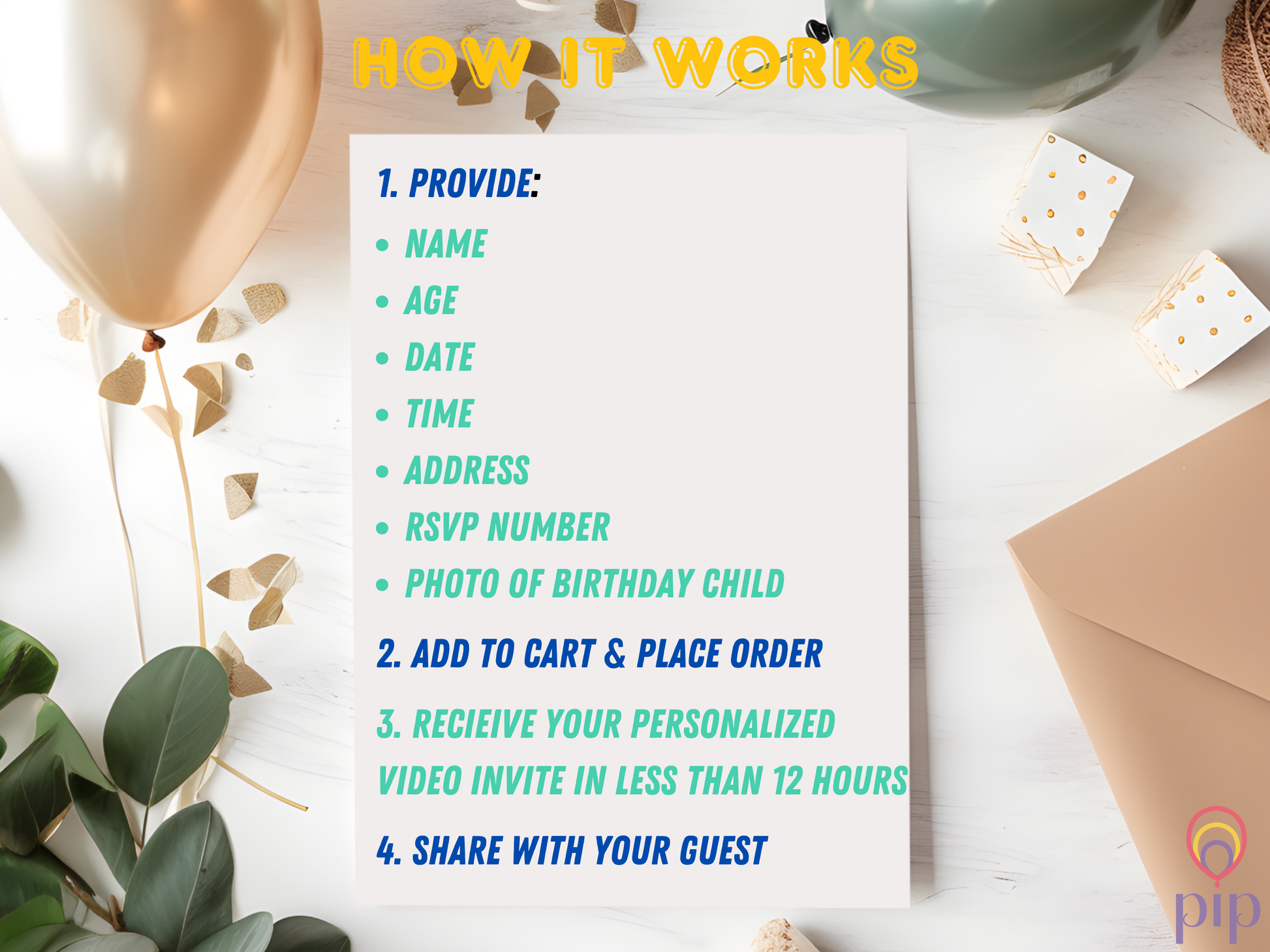 Spin Invitation with Photo | Video Invite | Instant Download