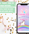 Unicorn Invitation with Photo | Video Invite | Instant Download