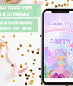 Mermaid Invitation with Photo | Video Invite | Instant Download