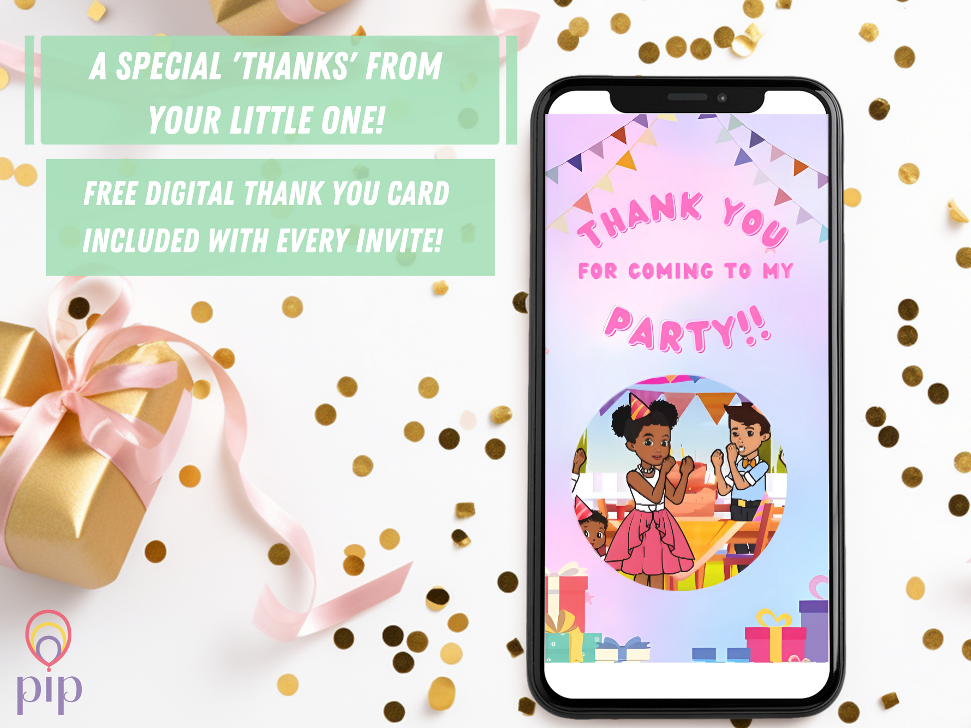 Gracie's Corner Invitation with Photo | Video Invite | Instant Download