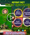 Ninja Turtles Invitation with Photo | Video Invite | Instant Download