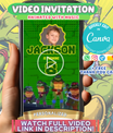 Ninja Turtle Invitation | Photo Video Invite | Instant Download or Done-For-You