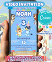 Bluey Invitation | Video Invite | Instant Download or Done-For-You