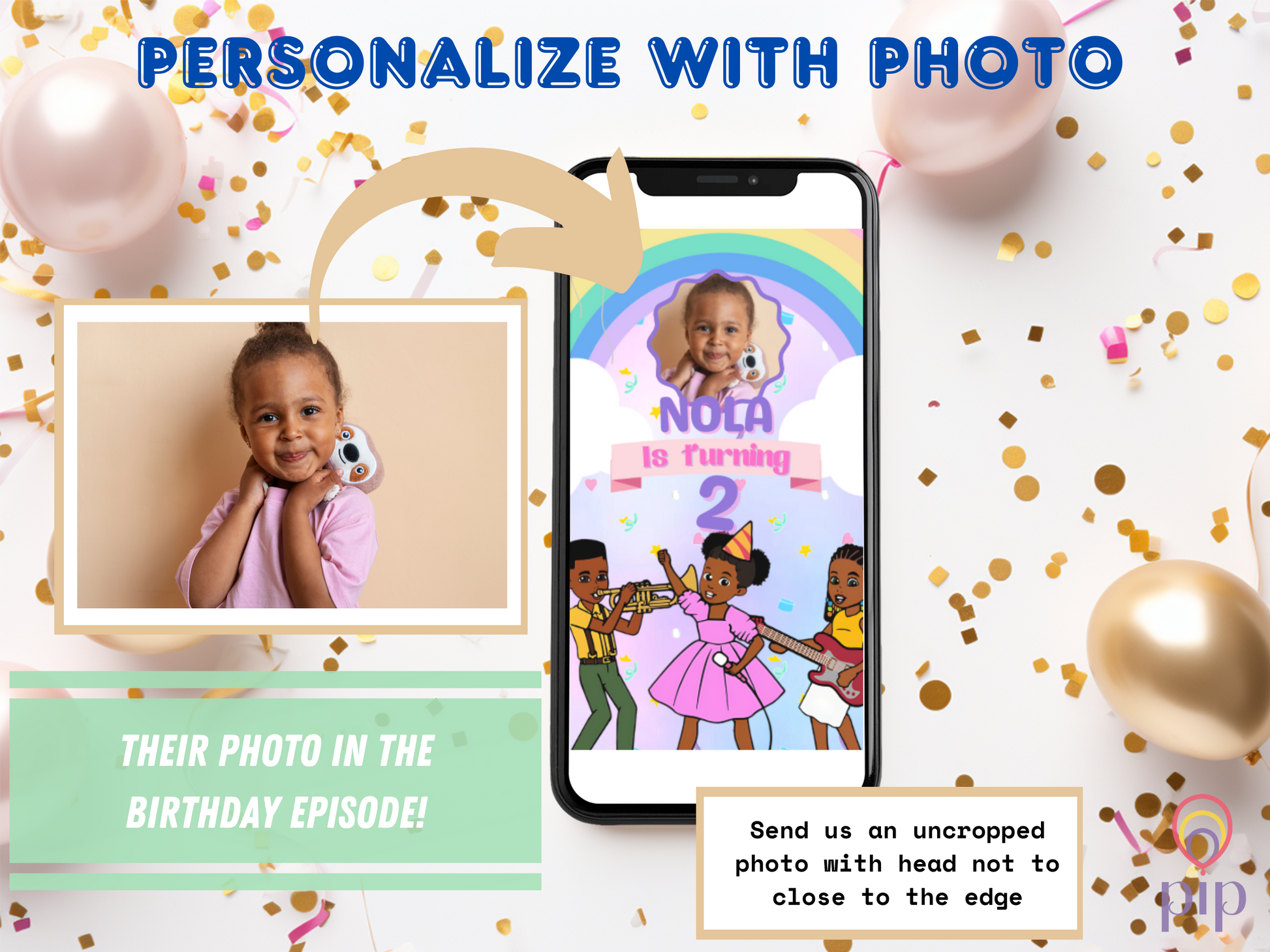 Gracie's Corner Invitation with Photo | Video Invite | Instant Download