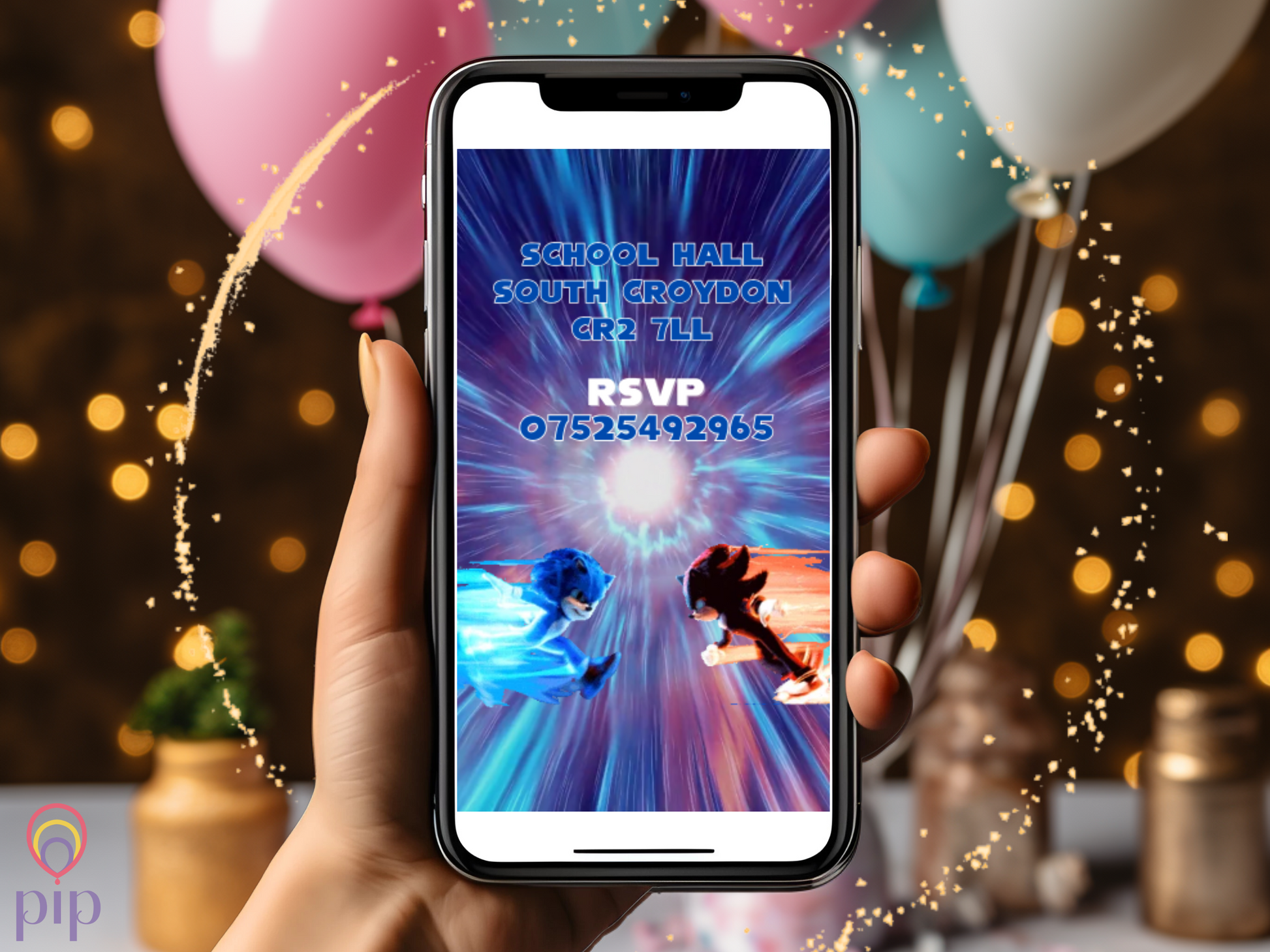 Sonic 3 Invitation | Video Invite | Instant Download or Done-For-You