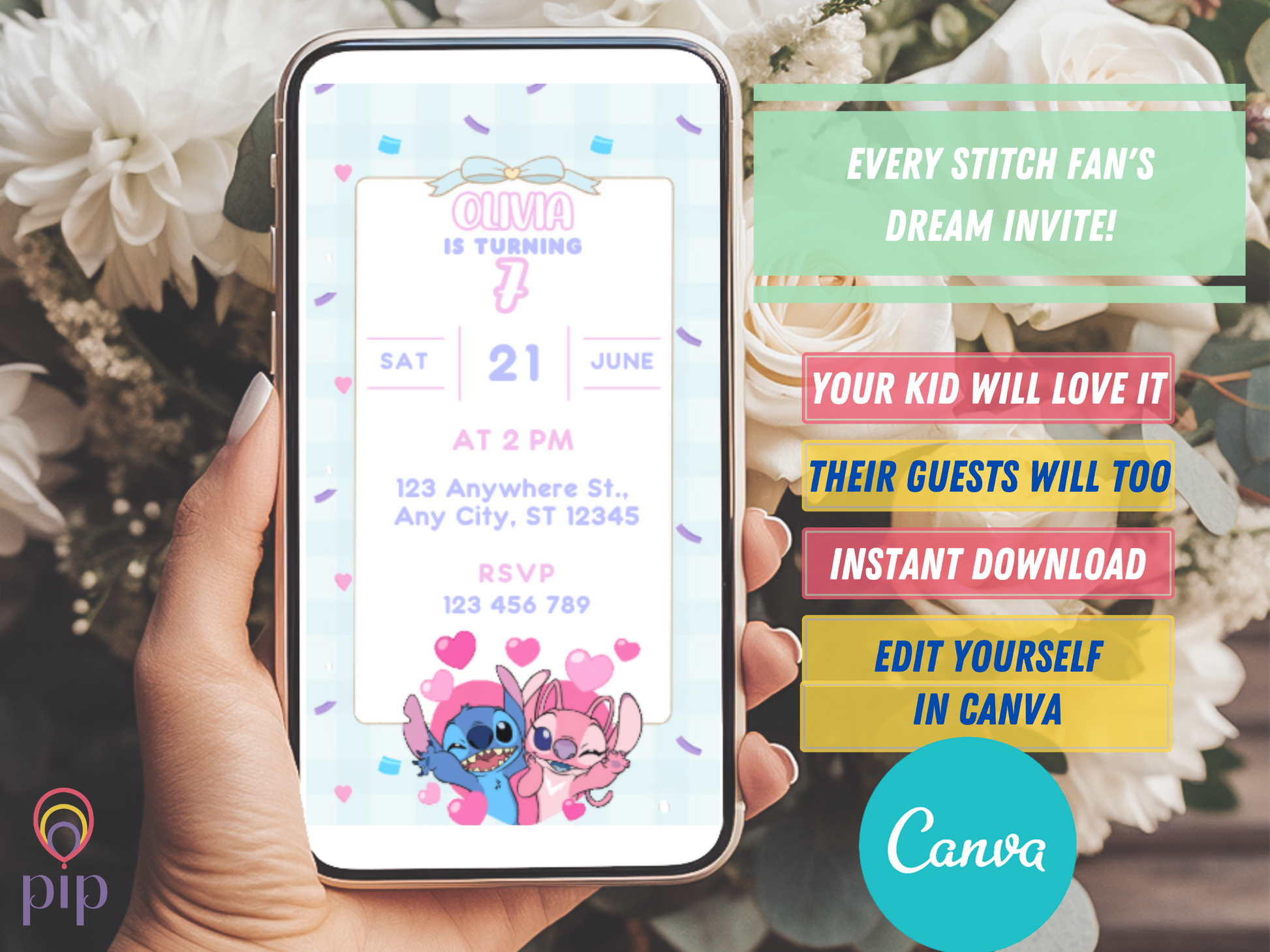 Stitch Invitation | Video Invite | Instant Download or Done-For-You