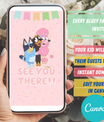 Pink Bluey Invitation | Video Invite | Instant Download or Done-For-You
