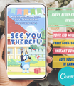 Bluey Invitation with Photo | Video Invite | Instant Download or Done-For-You