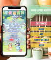 Bluey Invitation with Photo | Video Invite | Instant Download or Done-For-You